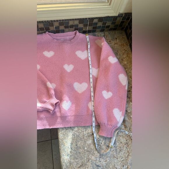 Pink Heart Sweater - Picture 5 of 6